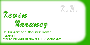 kevin maruncz business card